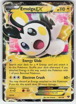 Emolga EX 46/146 Holo EX Rare XY Pokemon Lightly Played - Image 1