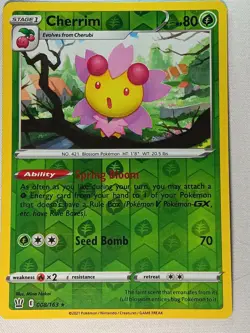 Cherrim 008/163 Holo Rare Battle Styles Pokemon Reverse Holo Lightly Played - Image 1