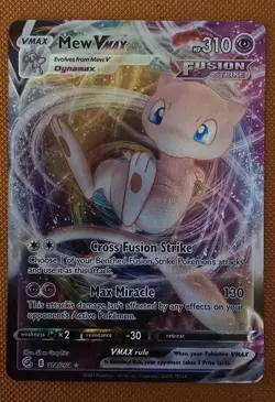 Mew VMAX Fusion Strike 114/264 Holo Ultra Rare Pokemon TCG Card - Image 1