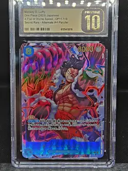 Monkey D. Luffy (Alt Art) OP11-118 SEC A Fist of Divine Speed ONE PIECE CGC 10 - Image 1