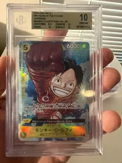 500 Years in the Future #OP07-109 Monkey.D.Luffy JP Beckett 10 Pristine - Image 1