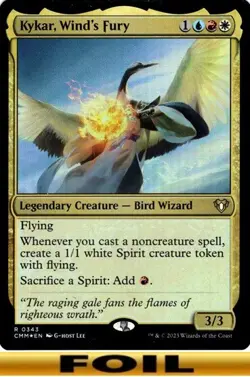 1x - Kykar, Wind's Fury - FOIL #343 - Commander Masters - NM MTG - Image 1