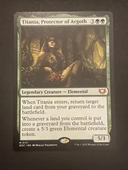 MTG, EDGE OF ETERNITIES *TITANIA, PROTECTOR Of ARGOTH* #0111, MYTHIC REGULAR - Image 1