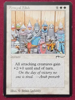 Magic The Gathering ARABIAN NIGHTS ARMY OF ALLAH DARK white card MTG - Image 1