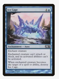 MTG Ice Cage #57 Magic 2012 (M12) Near Mint NM Card in Protective Sleeve - Image 1