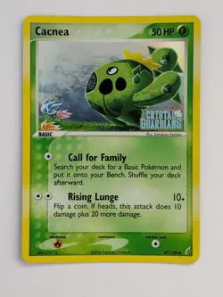 Pokemon Cacnea EX Crystal Guardians #47/100 Reverse Holo Stamp LP TCG - Image 1
