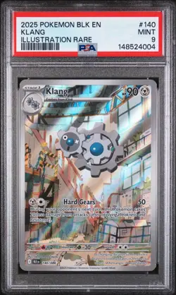 2025 POKEMON BLK EN-BLACK BOLT ILLUSTRATION RARE #140 KLANG PSA 9 - Image 1