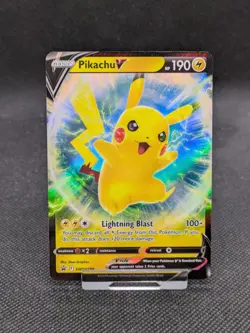 Pokemon TCG Pikachu V SWSH198 Black Star Promo Ultra Rare Holo MINT! - Image 1