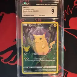 Pokemon TCG Pikachu 005/025 Celebrations Holo CGC 9 English (2021) - Image 1