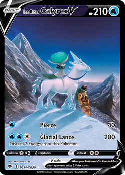 Ice Rider Calyrex V TG14/TG30 Holo Astral Radiance Trainer Gallery Pokemon NM - Image 1
