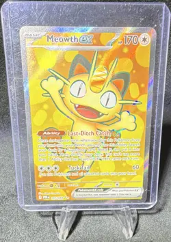 Pokemon Meowth ex Full Art Ultra Rare Holo 170HP 107/088 Prismatic Evolutions - Image 1