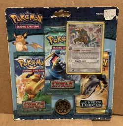 Pokemon EX 3 booster pack blister. Unseen Forces and two Power Keepers. RARE! - Image 1