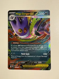 Mega Gengar ex 056/094 PFL: Phantasmal Flames Double Rare Pokemon TCG NM - Image 1