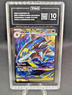 2025 Pokemon - Mega Sharpedo ex 127/094 Me02: Phantasmal Flames SIR - TAG 10 - Image 1
