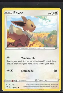2021 Sword & Shield - Evolving Skies Eevee Basic/Common #125 - Image 1