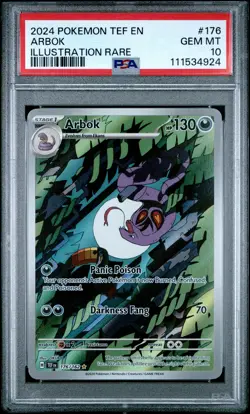 2024 POKEMON TEF EN-TEMPORAL FORCES ILLUSTRATION RARE #176 ARBOK PSA 10 - Image 1