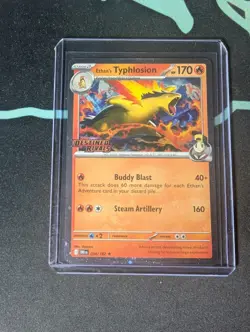 Ethan's Typhlosion 034/182 Pre Release Promo Destined Rivals Pokemon TCG NM - Image 1