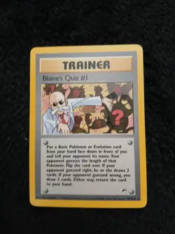 Pokemon TCG Blaine's Quiz #1 097/132 Gym Heroes Rare Trainer Regular English - Image 1