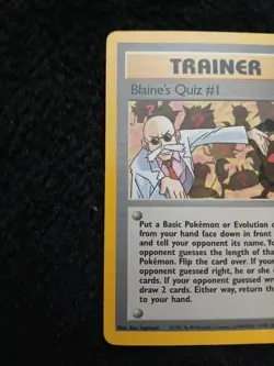 Pokemon TCG Blaine's Quiz #1 097/132 Gym Heroes Rare Trainer Regular English - Image 3