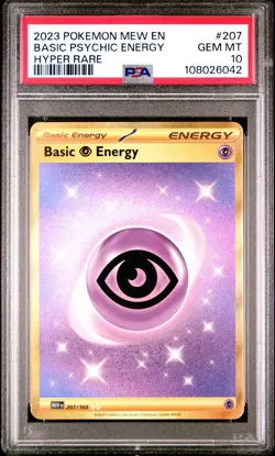 2023 Pokemon 151 Basic Psychic Energy Hyper Rare 207/165 PSA 10 - Image 1