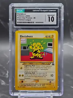 2000 Pokemon Electabuzz #46/53 Black Star Promo League CGC 10 Gem Mint - Image 1