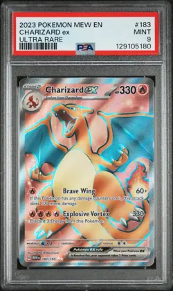 2023 Pokemon 151 Charizard ex 183/165 Ultra Rare PSA 9 - Image 1