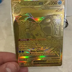 Pokemon TCG Chaos Rising Mega Greninja Ex Hyper Rare 122/086 GOLD Pack Fresh - Image 1