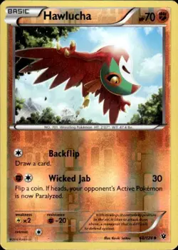 Pokemon Reverse Holo Hawlucha XY - Fates Collide 48/124 LP - Image 1