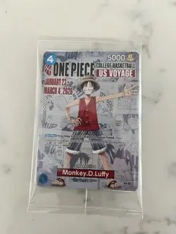 Bandai Namco One Piece Card Game Monkey D. Luffy P-055 Promo Holo 5000 Power - Image 2