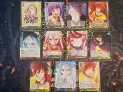 Japanese Weiss Schwarz TCG - No Game No Life Bulk Lot - 22x Holo + Bulk - NM - Image 2
