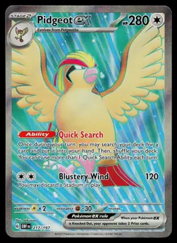 Pokemon Card - Pidgeot ex Obsidian Flames 217/197 Ultra Rare - Image 1