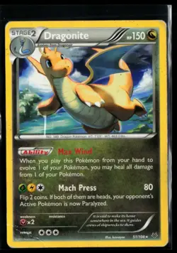 2015 XY - Roaring Skies Dragonite #51 Non Holo Rare Pokemon Card - Image 1