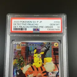 PSA 10 Detective Pikachu 098/SV-P Pre Order Promo Japanese Holo Graded Card - Image 2