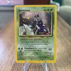 Pokemon TCG Heracross Neo Genesis Holo Rare Card 6/111 LP Condition - Image 1