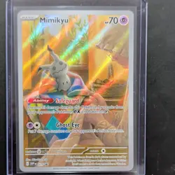 Mimikyu 075 Full Art Black Star Promo Paldean Fates Pokemon Card - Image 1