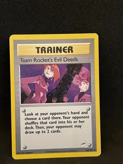 Team Rocket's Evil Deeds 103/105 Neo Destiny Pokemon Card NM see pix - Image 1