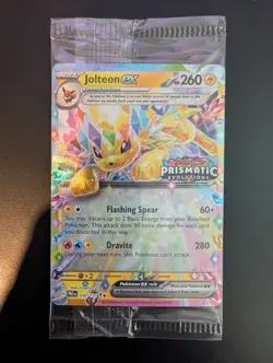 Pokemon TCG Jolteon EX Prismatic Evolutions Stamped Promo Card 030/131 Sealed - Image 1