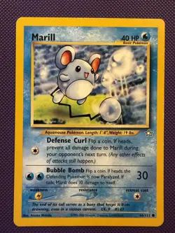 Marill 66/111 Neo Genesis Common Pokemon Card LP WOTC 2000 - Image 1