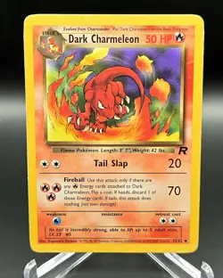 Vintage Pokemon Dark Charmeleon Team Rocket 32/82 Regular Uncommon WOTC Card - Image 1