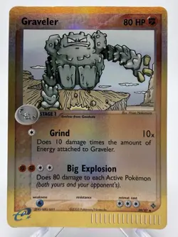 Graveler 29/97 EX Dragon 2003 Reverse Holo e-Series Pokemon Card TCG - Image 1