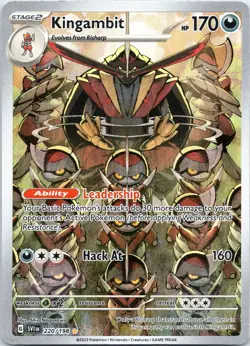 Kingambit 220/198 Scarlet & Violet Base Set Holo Pokemon Card TCG - Image 1