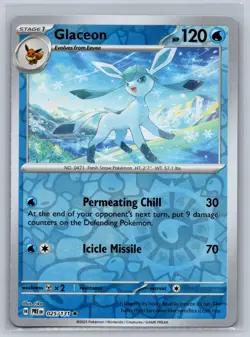 Glaceon 025/131 Holo Prismatic Evolutions Pokemon Card Reverse Holo A012-018 NM - Image 1