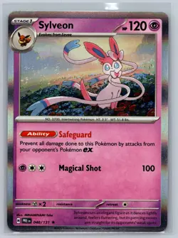 Sylveon 040/131 Holo Rare Prismatic Evolutions Pokemon Card Holo A014-003 NM - Image 1