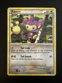 Pokemon TCG Card - Aipom SDCC San Diego Comic Con Stamped 43/95 Promo 2010 - Image 1
