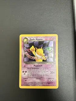Pokemon Dark Hypno TCG Card Team Rocket Unlimited Rare Holo Card 9/82 LP - Image 1