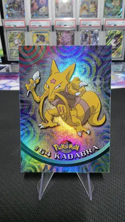 #64 Kadabra Topps Blue TV Animation Pokemon Card 2000 holo foil - Image 1