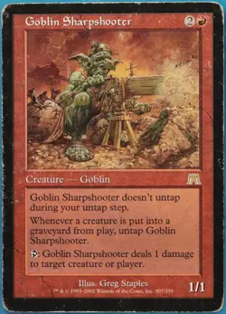 Goblin Sharpshooter Onslaught VHP/DAMAGED Red Rare CARD (518662) ABUGames - Image 1