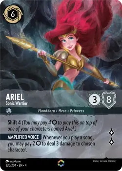 Ariel - Sonic Warrior (Enchanted) - Near Mint Holofoil Lorcana - Image 1
