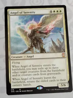C4768 MAGIC MTG COMMANDER: KALDHEIM ANGEL OF SERENITY #018 NM MYTHIC - Image 1
