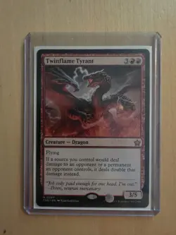 MTG Twinflame Tyrant, NM-Mint, English Foundations - Image 1